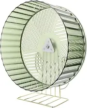 DOITOOL Daily Use Hamster Wheel, Cute Hedgehog Wheel for Cages, Chinchilla Exercise Wheel, Green, 10.43 x 9.05 x 3.54 Inches, Plastic and Alloy