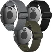 Elastic Bands for Garmin Vivoactive 4/Venu 2 45mm/Venu 3/Forerunner 255/955/265/965 Watch Bands, 22mm Nylon Sport band for Amazfit GTR 4,GTR 3,GTR 2,2e,Ticwatch Pro 3,Fossil Gen 5 for Women Men