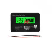 LCD Display Battery Level Tester 6 mode Battery Capacity Indicator USB3.0+Tpye-C