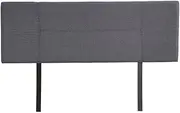 Linen Fabric Double Bed Headboard BedHead - Grey