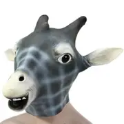 Giraffe Head Mask Latex Mask Horse Head Mask Animal Head Creepy Halloween Costume Theater Toy Part