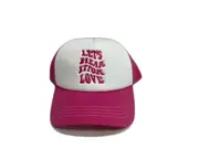 Cotton On Body 'Lets Hear It For Love' Pink Torquay Trucker Cap OSFM NEW