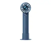 Handheld Fan USB Rechargeable Small Desk Fan Portable Cooling Cooler Fan For Travel Mini Fan Handy Fan With Power Bank - Standard Blue