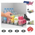 Durable Self-Propelled Beverage Can Holder - Adjustable Fridge Storage Solution