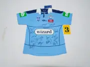 NSW State of Origins Blues Classic Rugby Jersey With Player Signatures