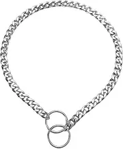 Silver Dog Chain Collars for Small Dogs,Metal Slip Link Collar for Dogs Heavy Duty Training Martingale Dog Collars for XXS XS Small Medium Large Breed Pets Boys Girls, XSmall