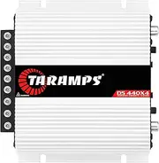 Taramps DS 440x4 440 Watts RMS 4 Channels 2 Ohms Amplifier Multichannel Class D Full Range, Crossover High/Low Pass Bridgedable, Aluminium, RCA, Car Show Power System