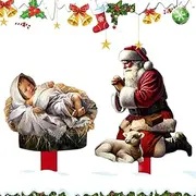 Outdoor Nativity Scene,Jesus Nativity Courtyard Christmas Decoration | Decorative Nativity Holiday Yard Display, Jesus Nativity Scene Outside Christmas Decor for Courtyard, Garden