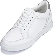 [CALTO] Men's Invisible Height Increasing Elevator Shoes - Lightweight Lace-up Casual Sneakers - 3.2 Inches Taller