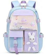 [MCWTH] School Backpack for Girls, Lightweight Waterproof Cute School Bookbag for Teen Kids Students Elementary