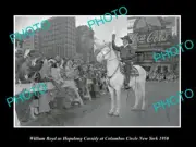 OLD LARGE HISTORIC PHOTO WILLIAM BOYD HOPALONG CASSIDY IN NEW YORK CITY c1950