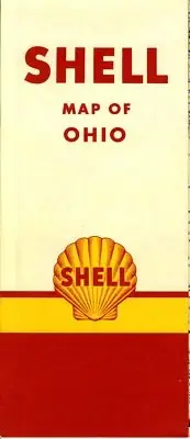 1950 Shell Road Map: Ohio NOS