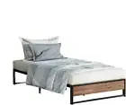 Metal Bed Frame Single Size, Minimalist Bed Base Platform with Reinforced Steel
