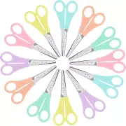 12 Pack Kids Scissors, 5' Safety Blunt Tip Student Scissors, Small Comfort Grip