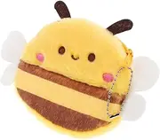 [ANDRESLAD] Mini Bumblebee Toy Coin Purse Soft Animal Keychain Backpack Hanger Fuzzy Bee Keychain Wallet for Bags