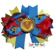 Puppy Bows ~ Super hero bow tie dog man collar slide accessory (DC31)