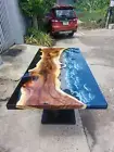 Custom Order Epoxy Resin Table, Custom Table, Ocean Design, Wood Resin Art Table