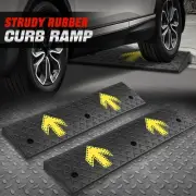 Cars/Motorcycles/Wheelchair 2" Rise Rubber Arrow Loading Threshold Curb Ramp 2Pc