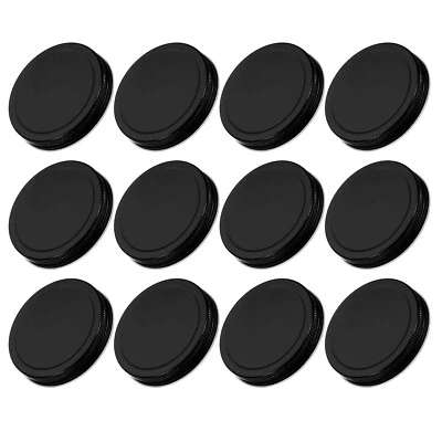 24Pcs 86mm/3.39" Regular Mouth Tin Plate Mason Jar Lids for Canning Black