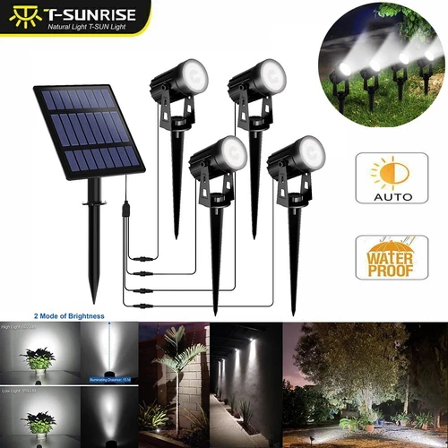 4-IN-1 Solar Spot Lights LED Garden Outdoor Spotlight Pathway Fence Lamp