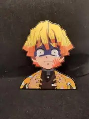 Demon Slayer Zenitsu Agatsuma Scared Lenticular Window Peeker Decal US SELLER!