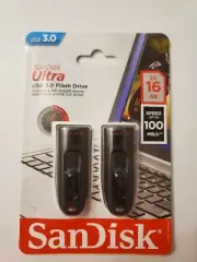 2Pack GENUINE Sandisk Ultra USB 3.0 Flash Drive 16GB 100 MB/s Pen Memory