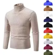 Men's High Neck Sweater Pullover Knitted Warm Casual for Turtleneck Sweatwear