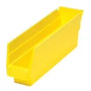 QSB100YL 36-Pack 4" Hanging Plastic Shelf Bin Storage Containers, 11-5/8" x 2...