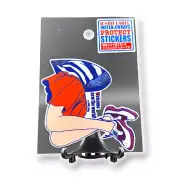 Sexy Woman Sticker Peering Portal Striped Top Quirky Decal B-Side Label Japan