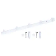 Wall Mounted Coat Rack Modern Stylish Coat Hanger Rack with 5 Hooks for Bathroom Living Room White