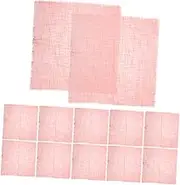 Ciieeo 12pcs Reusable Wedding Napkins Elegant Table Cloths for Indoor Dining Restaurant Events Parties Soft Washable Tassel Edges Dusty