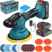 Cordless Car Buffer Polisher, 6 In Mini Buffer Polisher Kit with 2 Pack 21V Rech
