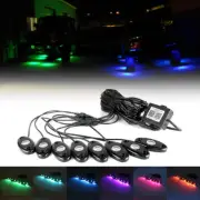 ​Under Car Light Kit RGB LED Rock Lights 8 Pods Bluetooth Controller