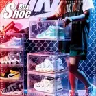 Premium Acrylic Shoe Box Sneaker Display Storage Case Side-Open Organizer Clear