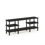 Furinno Turn-N-Tube Multipurpose Wide Shelf Espresso/Black 3 Tier
