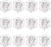 Baseball Display Case Acrylic Cube - UV Protected Acrylic Baseball Holder, Display Case for Autographed Baseball, Tennis Ball, Golf Ball, Billiard Ball, Memorabilia Display Cases (12)