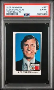 1978-79 Panini Sir Alex Ferguson Aberdeen Manchester United #427 PSA EX-MT POP 2