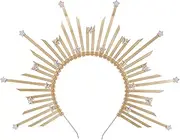 Baluue Headband Sunburst Spike Headpiece Goddess Headwear for Women Gothic Gothic Accessories for Halloween