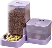 Electric Cat Feeder - Automatic Dog Feeder Large Breed,Waterer with Stainless Steel Bowl, Storage Container Pet Supplies for Small Medium Large Breed Feeding
