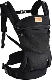 New Upgrade Ergonomic Baby Carrier Newborn Toddler Wrap Carrier,Hands Free Baby Sitting Sling,Breathable,Perfect for Infants/Chest Sling for Babies Shower Gift (Ink-Black, Upgrade-with Belt)