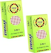 PEARL EYEFLAX Kumkum RED Round Bindi PACK OF 2 (15 Flaps each box) (6) Diameter - 4