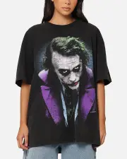 [AMERICAN THRIFT] American Thrift X Dc Batman The Joker Magic Trick Heavy T-shirt Vintage Black - Size M M Vintage Black