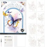 Pocket Watercolor Set | Travel Water Color Paint Set with Palette and Brush - Portable Tri-Fold Miniature Painting Kit, 12 Colors Art Supplies for Students Painters
