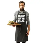 Frankie Says Relax Solid White - Funny Novelty Kitchen Adult Apron