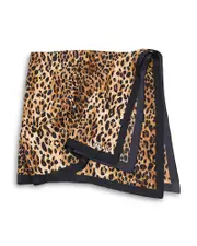 Maje Leopard Print Square Silk Scarf