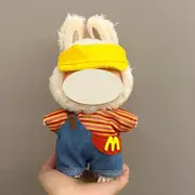 Labubu doll clothes 17cm canvas blind box pendant, first and second generation vinyl plush toy set——colour:LBB-58,height:17cm