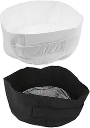 [MOBUTOFU] 2pcs Lightweight Breathable Mesh Cooking Cap for Food Service Catering and Home Use Comfortable Reusable Kitchen Cap for Men and Women