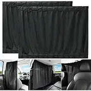 2 Pack Car Divider Curtain Blackout, Car Privacy Curtains Dividers, Detachable Car Screens Sun Shades for Car Van Travel Camping to Protect Sleep