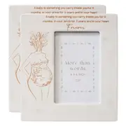 2x Ceramic/Glass 4x6" Photo Frame Picture Holder Display Decor Pregnancy