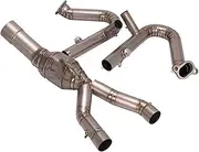 For B&MW For ADV R1200GS R 1200 For GS 2013-2018 Exhaust Pipe Muffler Motorcycle Exhaust System Modify Titanium Alloy Front Link Pipe Slip On Motorbike Muffler